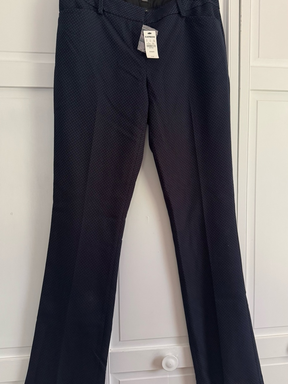 Express Blue Textured  Dress Pants, Express Columnist Trousers, Express Pants